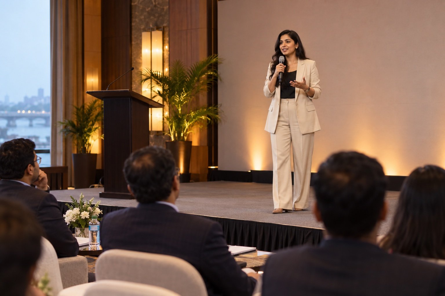 Illustrative business conference in India