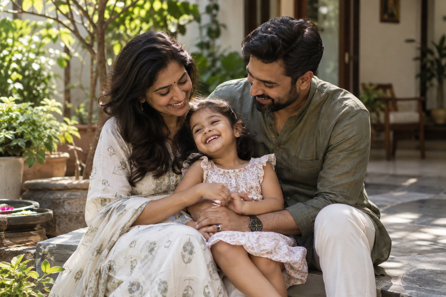 Illustrative Indian family portrait